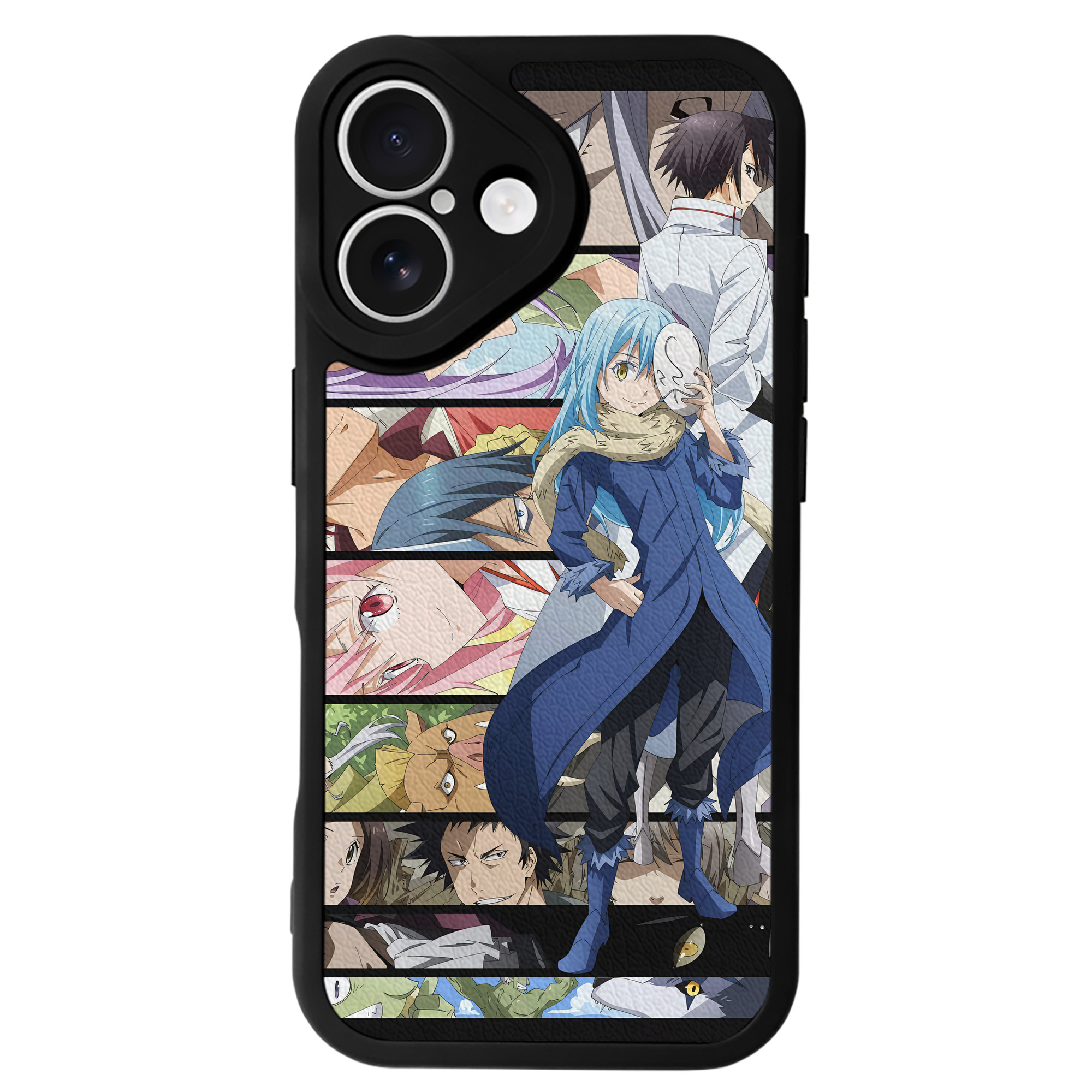 （画像用） 転スラ Regarding Reincarnated to Slime 【iPhone 16シリーズ対応】シリコンスマホケース（レザー調） 材質：シリコン